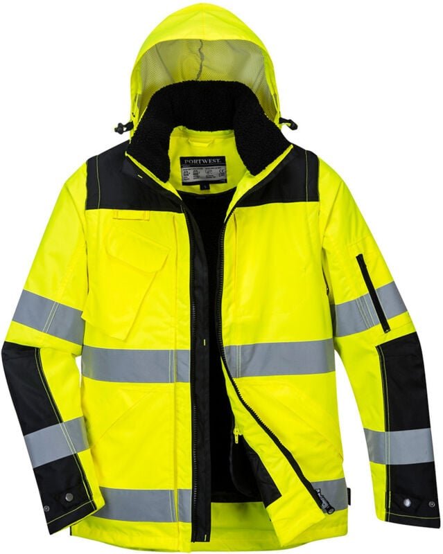 Thumbnail - 3-in-1 Jacke Pro Hi-Vis Gelb/Schwarz 2XL