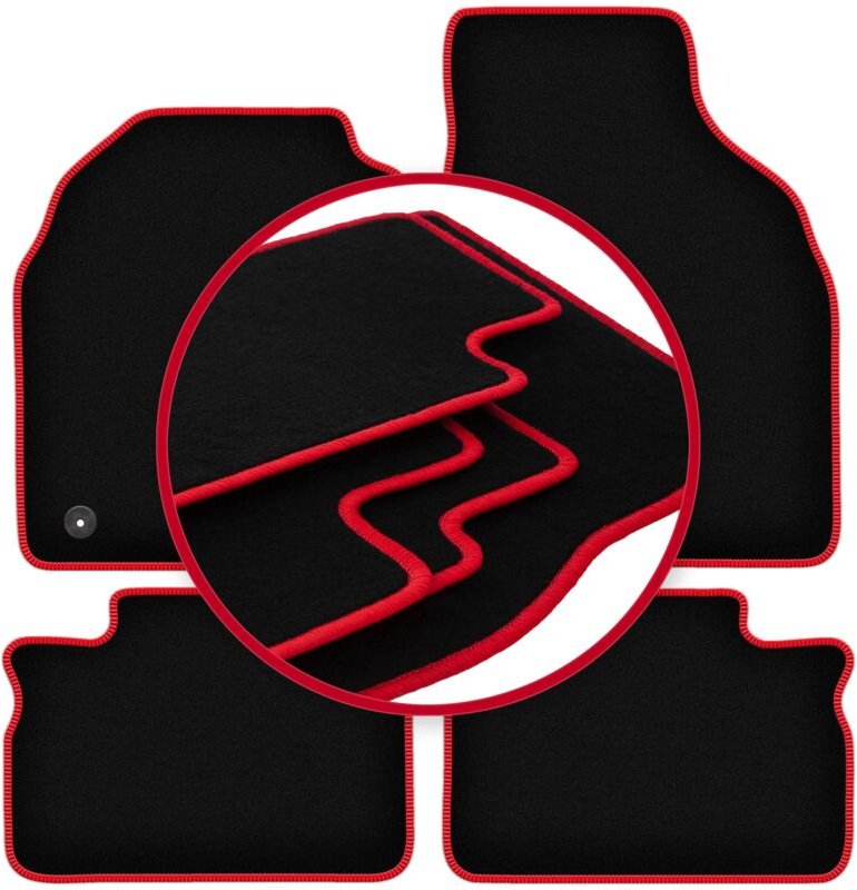 CARLUX-RED Autofußmatten für: Opel Agila A Fließheck (2000-2007)