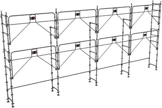 Gerüst 78m² - Struktur allein - Gelände Version - DUO78GC-S