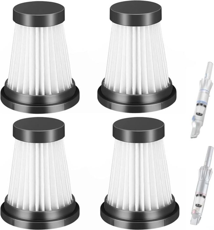 4er-Pack Ersatz-HEPA-Filter für kabellose Staubsauger, für Moosoo K12 K12 Pro K13, für Genius Invictus One 1.0 X7/2.0, f...