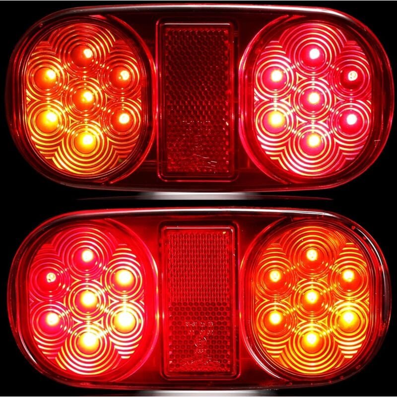 Beijiyi - 12V LED-Anhängerleuchten, 2 Stück wasserdichte LED-Anhänger-Rückleuchten