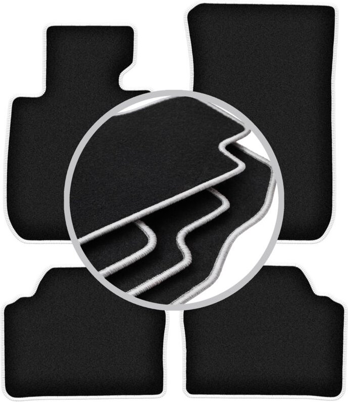 CARLUX-SILVER Autofußmatten für: BMW 3 E91 Kombi, Touring (2004-2011)