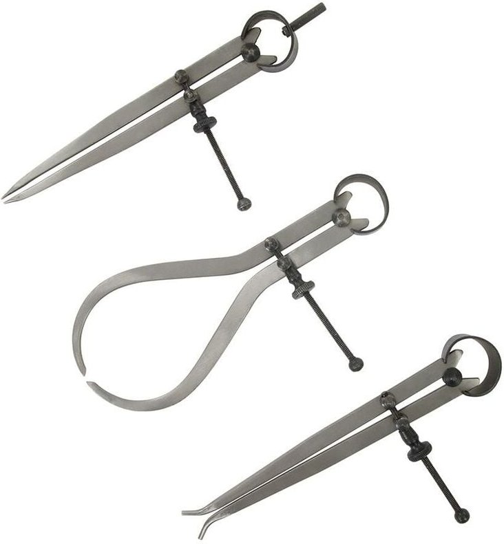 Zirkel und Taster Satz 3-tlg.