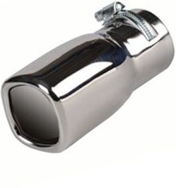 Auspuffblende universal Edelstahl eckig 50x50mm Anschluss 32-45mm