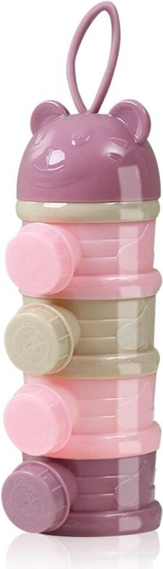 Baby-Feeder, 4 Fächer, Babynahrung, Milchpulverspender, Spenderbox, tragbare Säuglingsnahrung, Milchpulverspenderbox, st...
