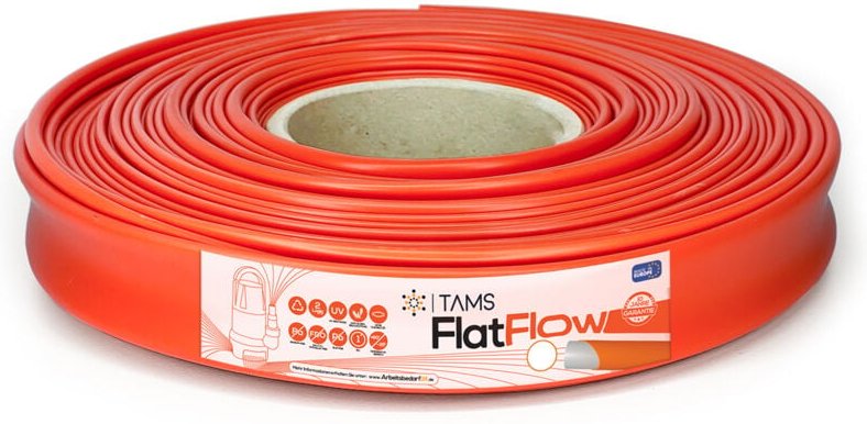 TAMS® Flat Flow Flachschlauch orange 1" 10m
