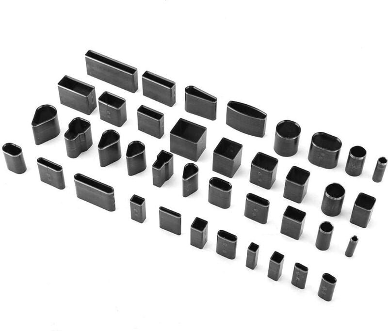 Thumbnail - 39-teiliges Set, handgefertigtes Leder-Schneidewerkzeug-Set, geformter Hohllochstanzer, Metallstanzer, Ausstechformen fü...