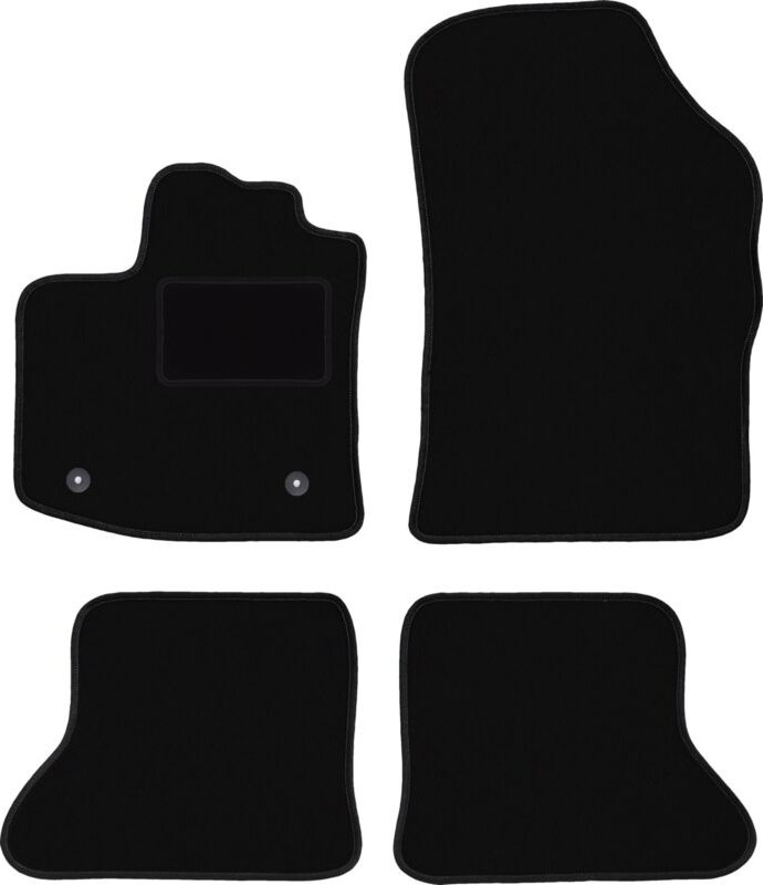 Schwarze Veloursmatten für: Dacia Dokker Minivan (2013-)