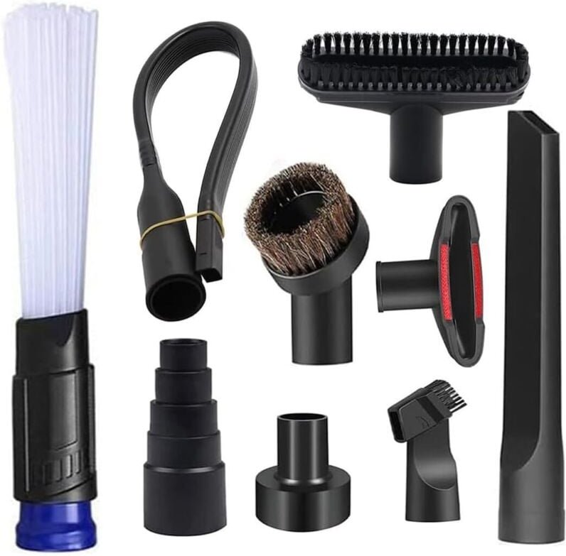 9 Stück Staubsaugeraufsätze für Shop Vac Zubehör mit 2 1/2" auf 1 1/4" Staubsaugerschlauchadapter, 1 7/8" auf 1" Adapter...