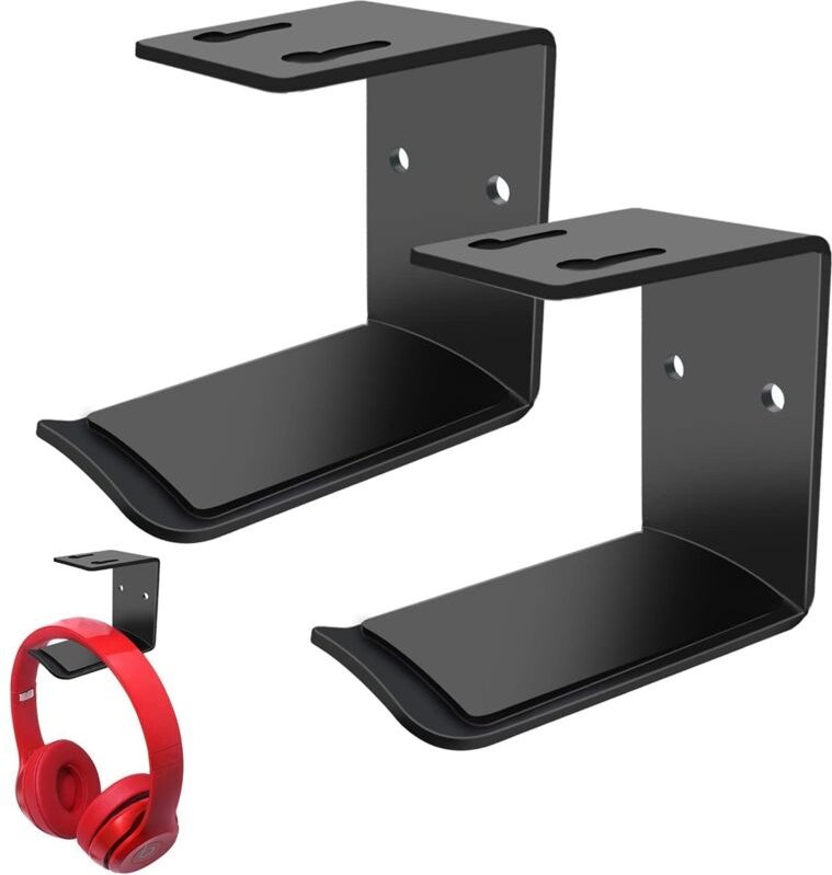 Lntyq - Kopfhörerständer 2 Stück Kopfhörerhalter Kopfhörerhaken Headset-Ständerhalter mit starkem Kleber, Kopfhörerhaken...
