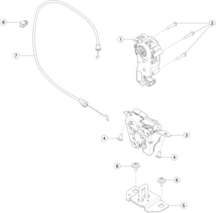 Tlily - Schloss für Den Hinteren Kofferraum-Heckklappendeckel 1003549-00-D Model s 2012-2021, Stellmotor die Heckklappen...