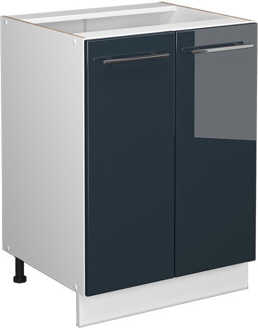 Vicco - Unterschrank Fame-Line, Dunkelblau Hochglanz, 60 cm ohne Arbeitsplatte