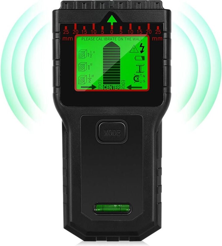 Wanddetektor, 7-in-1-Scanner, Elektrokabeldetektor, LCD-Display, Markierungszeiger, Tonwarnung, zum Erkennen von Metalle...