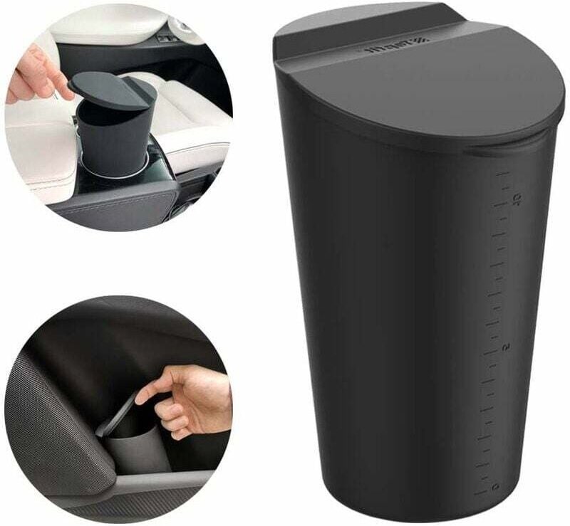 Thumbnail - ZVD-Kleiner Auto-Mülleimer mit Deckel – Getränkehalter im Auto – Autotür-Taschen-Mülleimer – Mülleimer für Auto, Zuhause...