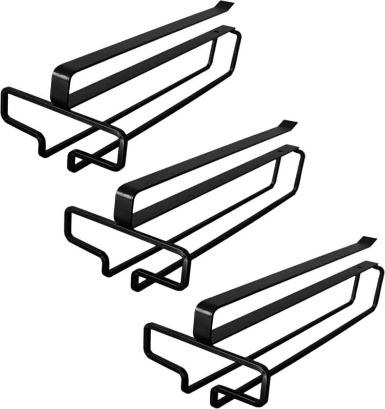 Dolaso - 3 Stück Weinglashalter zum Aufhängen, Weinglashalter unter dem Schrank, ohne Bohren, zum Aufhängen von Stielglä...
