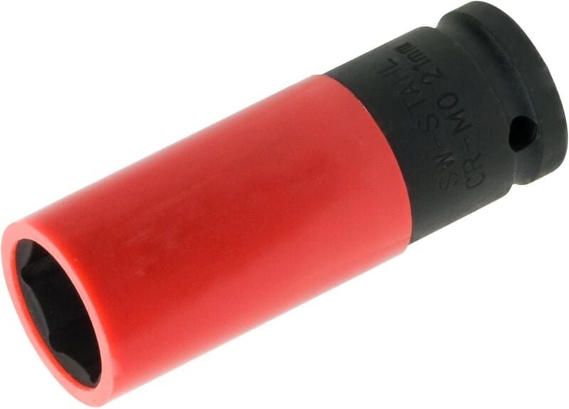 SW-Stahl 07873L Radmutterneinsatz mit Schutzhülse und Kappe 21 mm