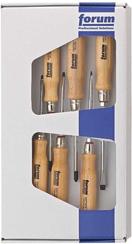 Forum - Schraubendreher-Satz mit Holzheft 6-tlg. für Schlitz/PZ