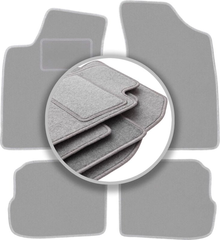 Graue Autofußmatten für: Volkswagen Passat B4 Kombi, Limousine (1993-1997)