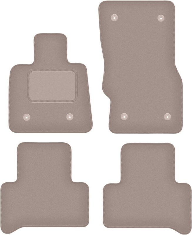 Beige Veloursmatten für: Alfa Romeo Stelvio Q4 (4WD) 4x4 SUV (2017-)