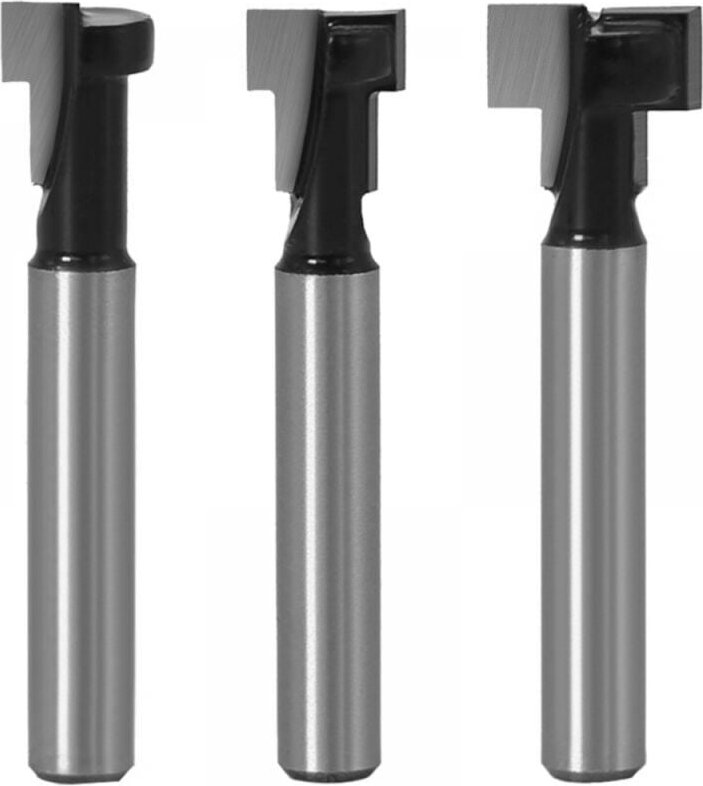 Cyslmuk - T-Nut-Fräser, T-Nut-Fräser-Formfräser, 3 Stück, 7.96mm, 9.52mm, 12.7 mm