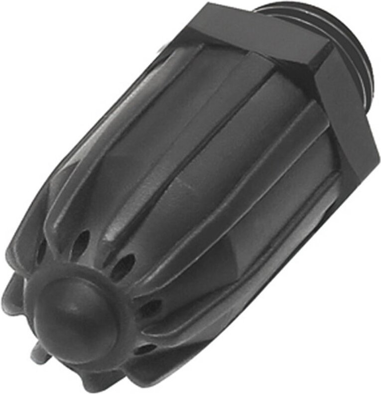 Lärmarme Runddüse, M12x1,25, pom Kunststoff, Düsen-Außen-ø 17 mm - Riegler