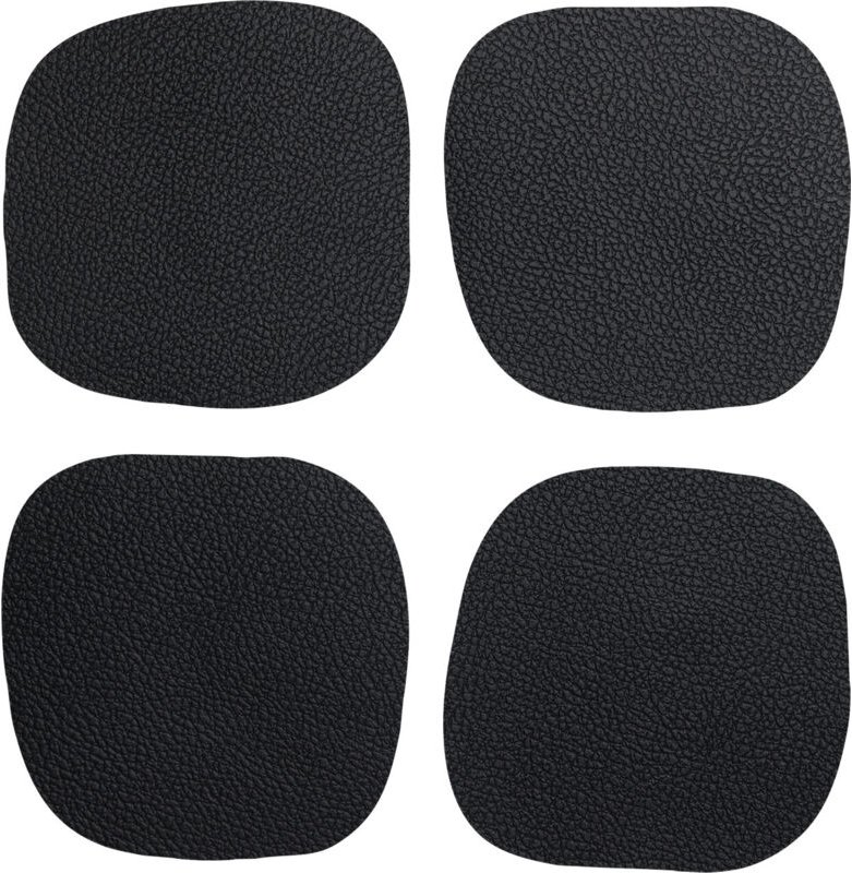 Vinanivao Untersetzer 10 x 10 cm schwarz 4er-Set Platzdecken