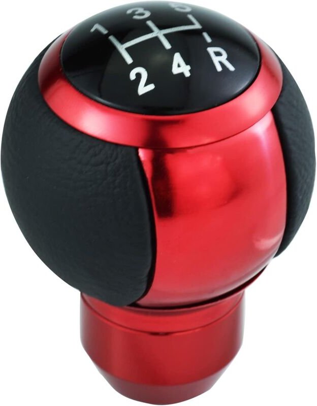 Linghhang - 8mm 10mm 12mm Rot Auto Leder Manuelle 5 Geschwindigkeit Schaltknauf Hebel Teil