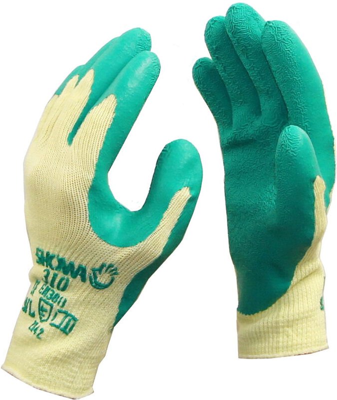 SHOWA Handschuhe Green Grip 310G Latex mit Strickbund 11
