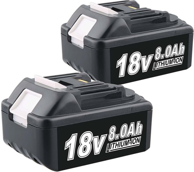 Pdstation - 2Stück 8.0 Ah Li-Ion Ersatz für Makita 18V Akku BL1850B BL1850 BL1840B BL1840 BL1830B BL1830 BL1850 BL1835 B...