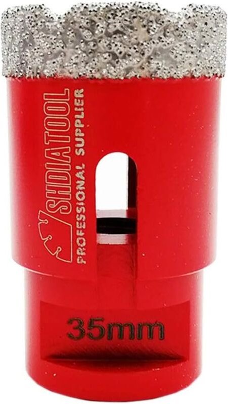 Ineasicer 35 mm Diamantbohrer, Kernbohrer mit M14-Gewinde zum Trockenbohren in Porzellanfliesen, Granit, Marmor