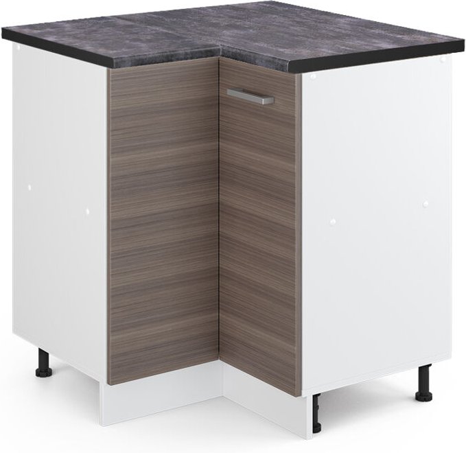Thumbnail - Vicco - Eckunterschrank R-Line, Grau, 75.6 cm, ap Anthrazit