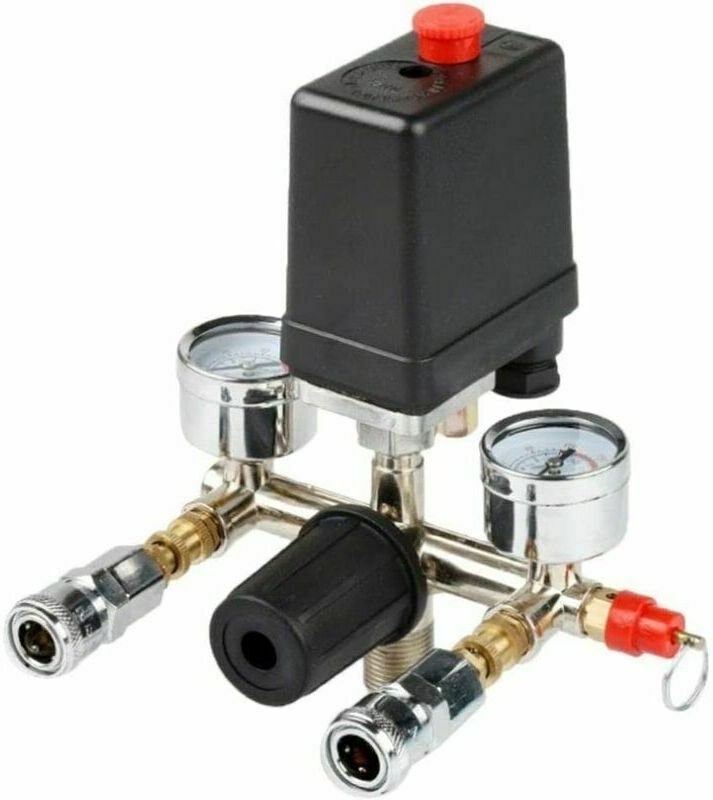 Thumbnail - ZVD-Luftkompressor-Druckschalter, dreiphasiges Druckschalter-Steuerventil mit Luftregler, Überdruckventil und Manometer