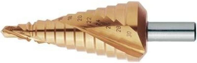 Format - Stufenbohrer Universal hss spiralgenutet TiN 6-36mm
