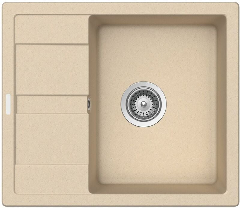 Granitspüle Victory S580.80 - Creme, ab 45er Unterschrank, 580 x 500 mm