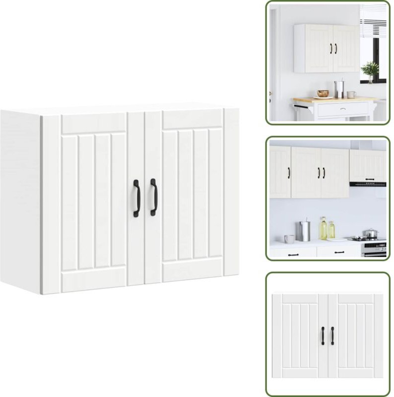 Küchen-Hängeschrank Lucca Weiß Holzwerkstoff - Küchen-Wandschrank - Küchen-Wandschränke - Wandschrank Küche - Küchenschr...