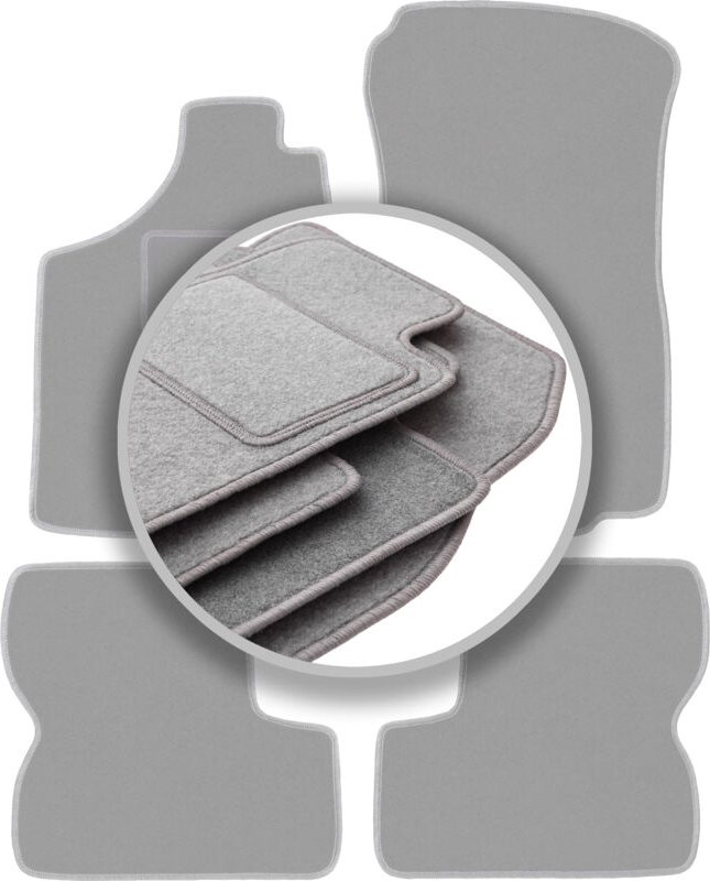 Graue Autofußmatten für: Opel Astra F Fließheck, Limousine, Kombi, Cabrio (1991-2002)
