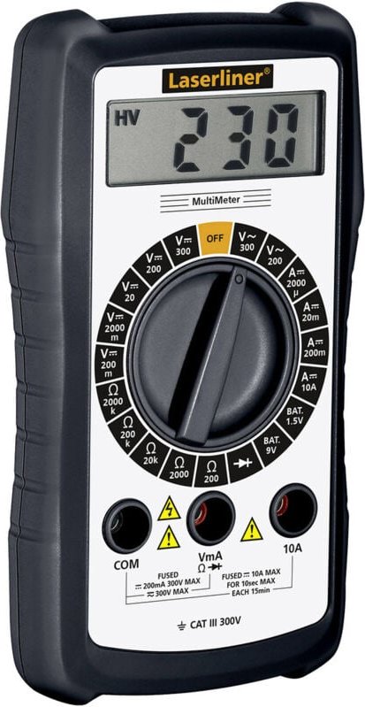 Laserliner - MultiMeter Hand-Multimeter digital cat iii 300 v Anzeige (Counts): 1999