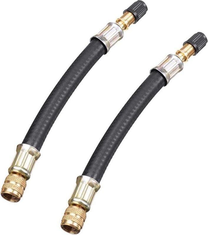 Reifenventilverlängerung, 2 Stück, schwarzer Gummischlauch-Ventiladapter für LKW, Fahrzeug, Bus, Wohnmobil, Anhänger, Re...