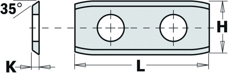 790.230.2R HW-MG MESSER 23x7x1,5mm 2-RT (für DX Ø16 Fräser)