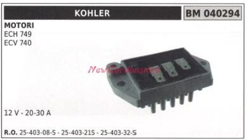 KOHLER Motor Spannungsregler ECH 749 ECV 740 12 V - 20-30 A 040294