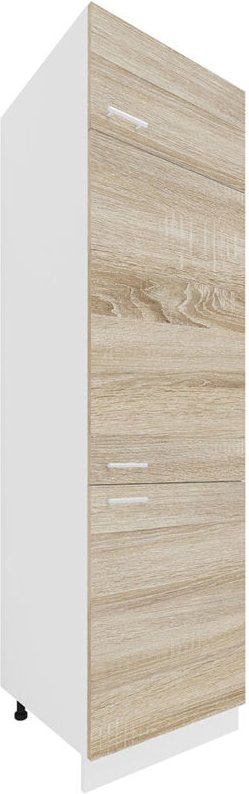 Thumbnail - Esilo Küchenhochschrank 60 cm weiß, Eiche Dekor.