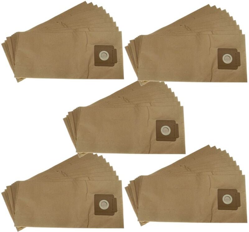 50x Staubsaugerbeutel kompatibel mit Kärcher Trockensauger t 7/1, t 10/1, t 9/1 Staubsauger - Papier, 51,5cm x 23cm brau...