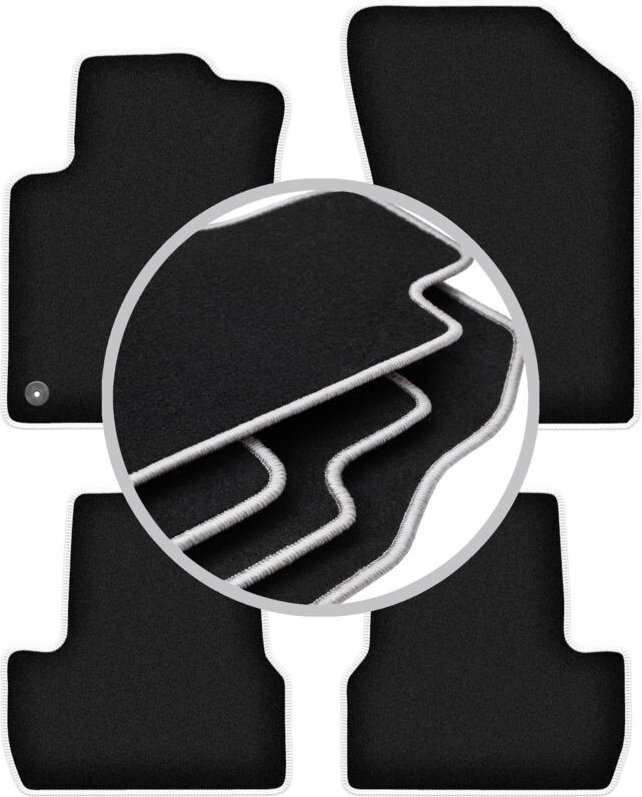 CARLUX-SILVER Autofußmatten für: Citroen DS3 Fließheck (2009-2016)