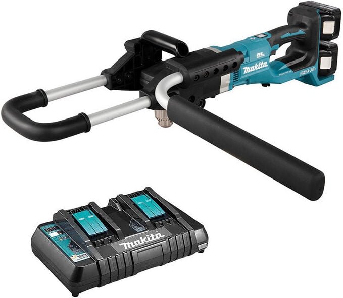 Thumbnail - 36V lxt (2x5.0 Ah) Akku-Bohrschnecke mit Doppelladegerät Makita DDG460T2X7