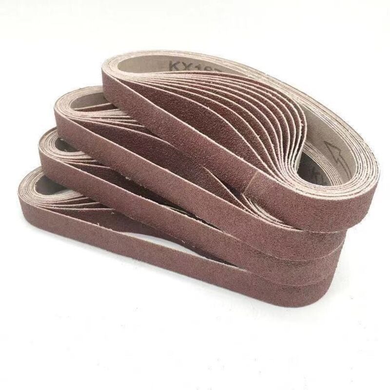 40er-Pack Schleifbänder, 15 mm x 452 mm, 60er-Körnung, Aluminiumoxid – für Holzbearbeitung, Metallpolieren, Messerschärf...