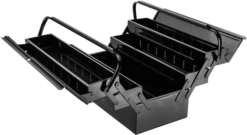 Thumbnail - Topex Metall-Werkzeugkasten – 43 x 20 x 22 cm, langlebig für Werkzeuge