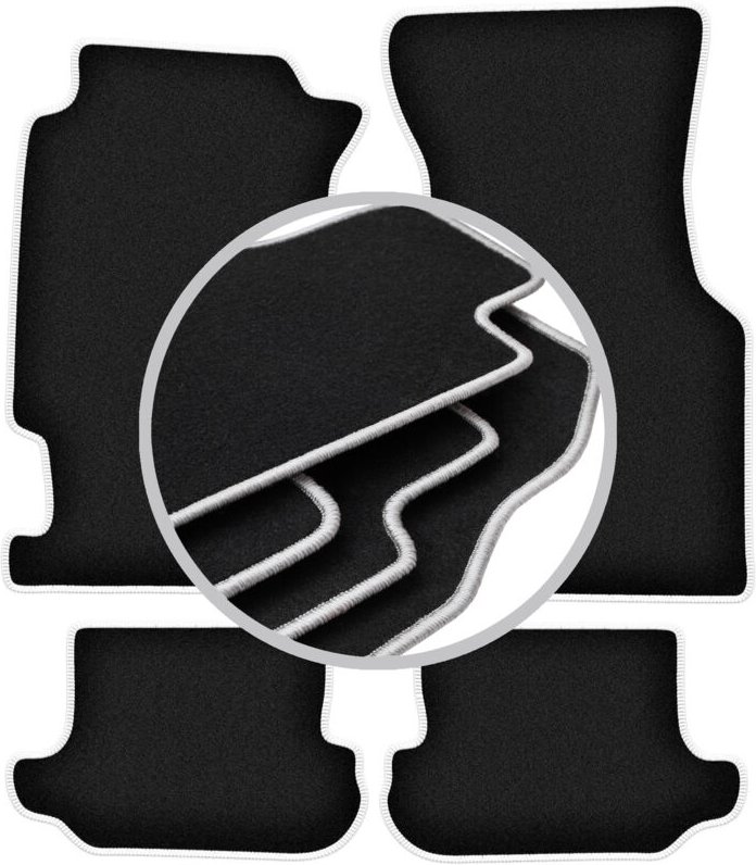 CARLUX-SILVER Automatten für: Honda CRX DelSol Coupé, Cabrio (1992-1997)