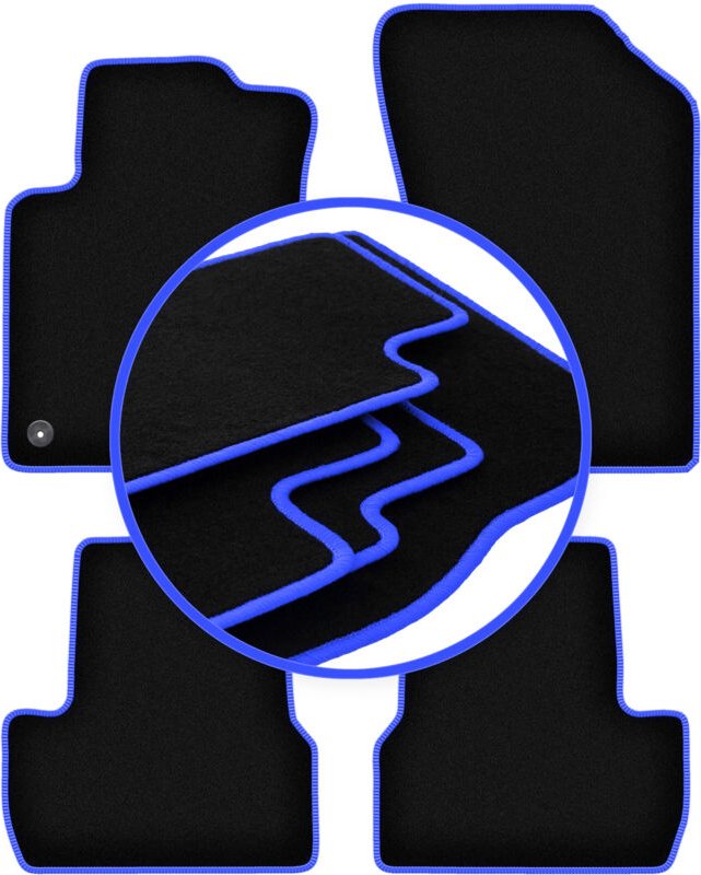 CARLUX-BLUE Autofußmatten für: Citroen DS3 Fließheck (2009-2016)