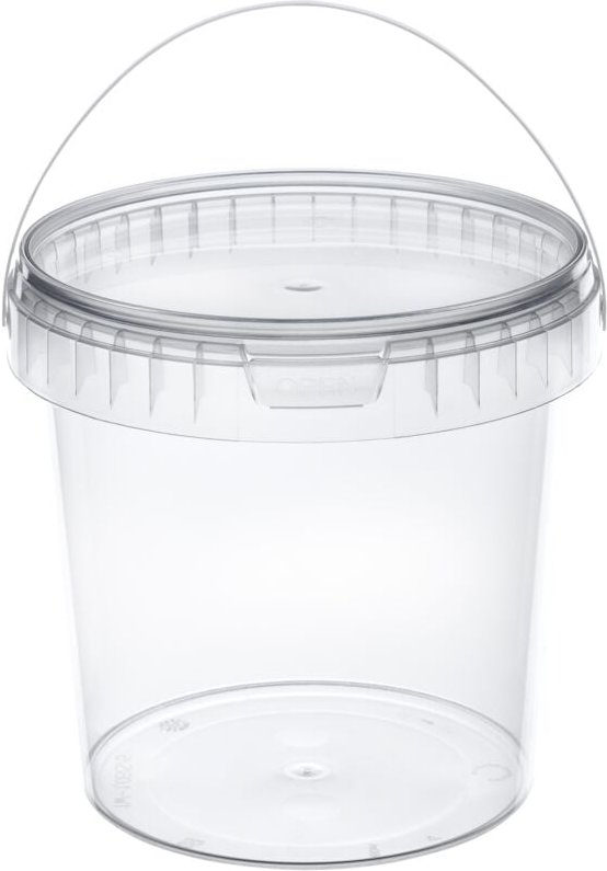 Thumbnail - Garronda Eimer mit Deckel 1 L für die Lagerung von Lebensmittel- und Chemischen Produkten 5 Stück Transparent GD-0072