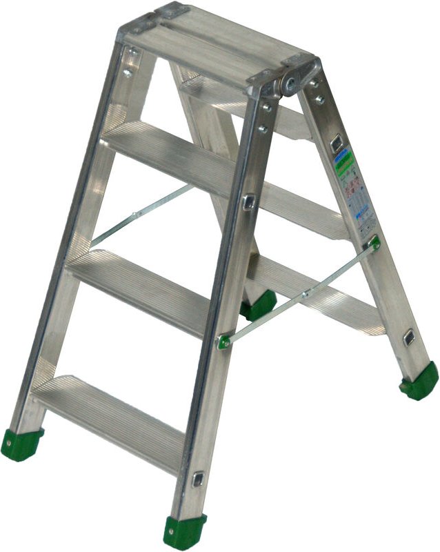 Doppelleiter 2x4 Stufen - Maximale Arbeitshöhe 2.80m - D3